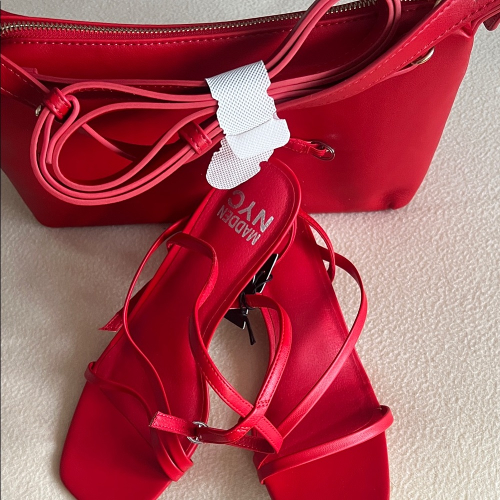 Women's Red Strappy Sandals